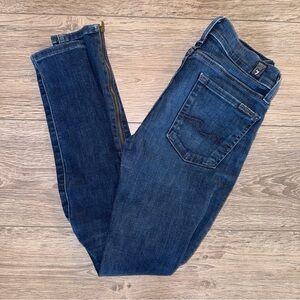 7 for all Mankind Zipper Leg Skinny Jean